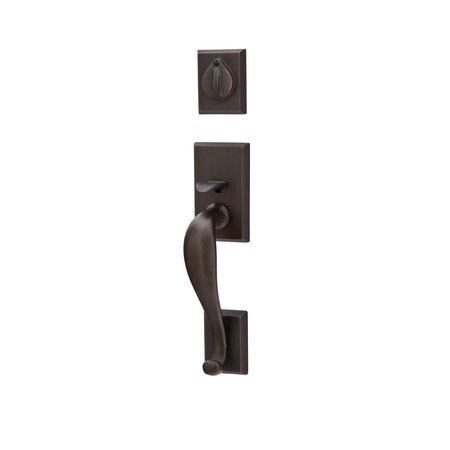 Emtek Medium Bronze Handleset, 3024WCMBLH 3024WCMBLH